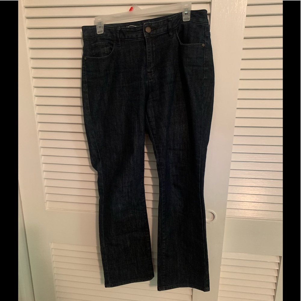 Size 8P, dark denim natural fit jeans